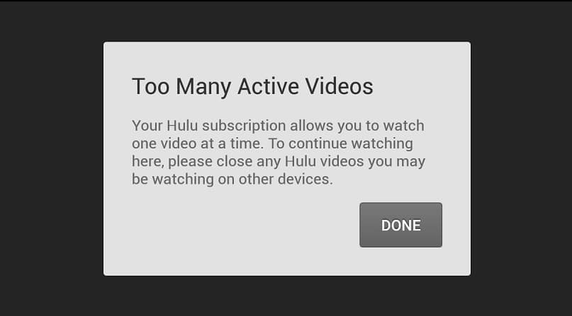 Invalid Hulu devices