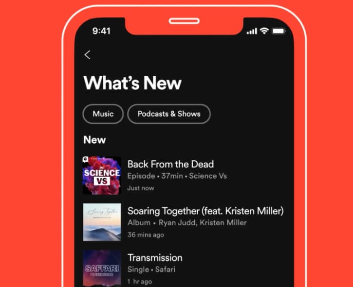 Spotify What New AndroidBonifacicenGadget