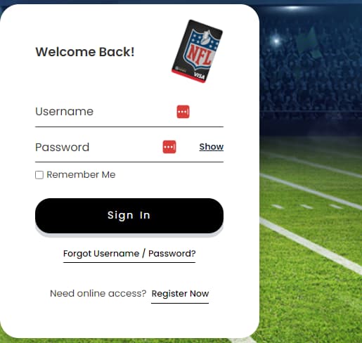 NFL Extra Points Credit Card Log in